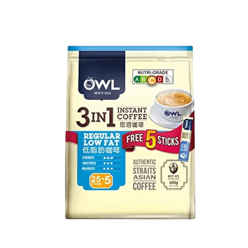 Owl 3-in-1 Instant Coffee Regular Low Fat 600g