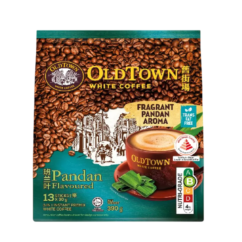 Old Town 3 in 1 Instant White Coffee - Pandan 390g