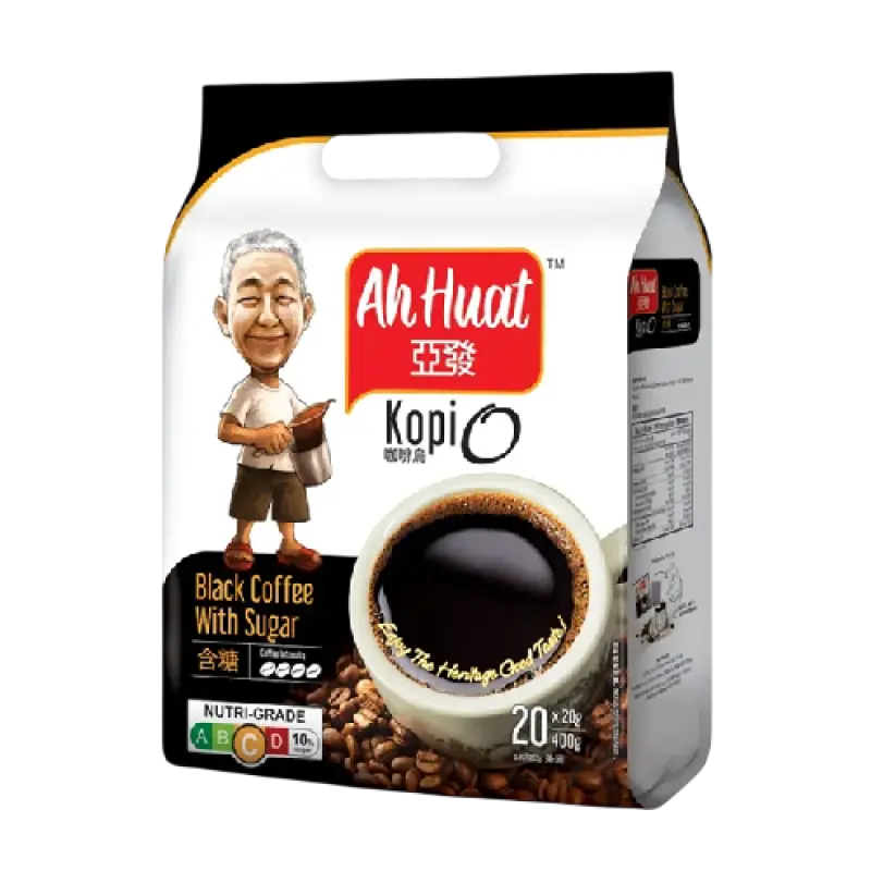 Ah Huat Kopi O Black Coffee with Sugar