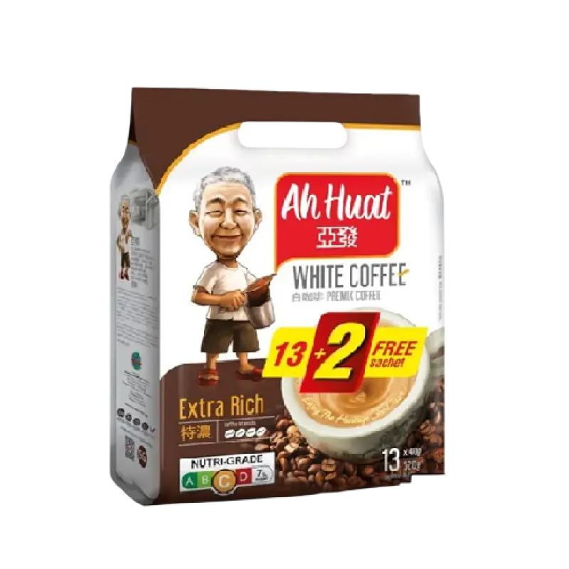 Ah Huat 3 in 1 White Coffee Extra Rich 13+2s