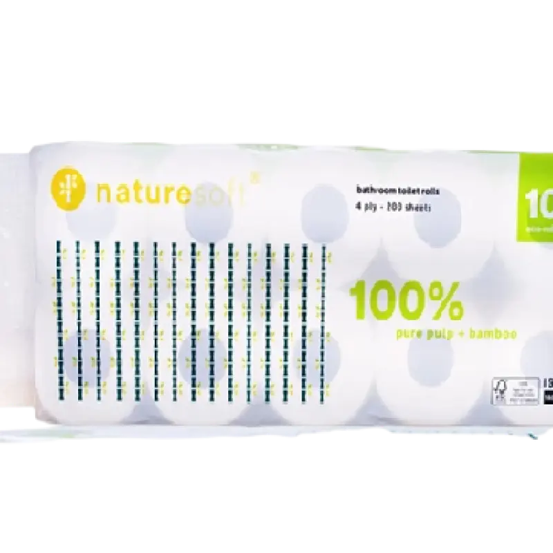 Naturesoft Bathroom Tissues 4ply Pure Pulp Bamboo 10×200’s