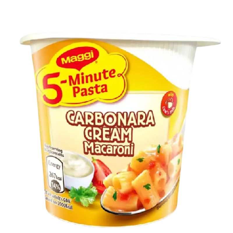 Maggi 5-Minute Carbonara Cream Macaroni Instant Pasta 63g