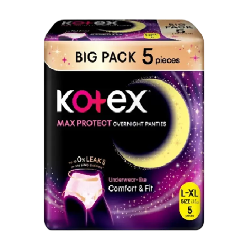 Kotex Herbal Overnight Panties L-XL 5 Pcs