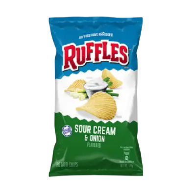 Ruffles Sour Cream and Onion Potato Chips 170g