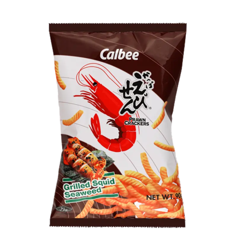 calbee prawn crackers Grilled Squid Seaweed