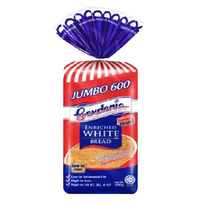 Gardenia Jumbo 600 Enriched White Bread (600g)