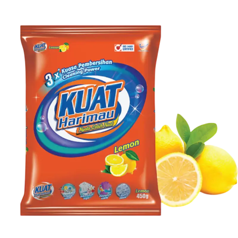 Kuat Harimau Lemon Powder Detergent 450g
