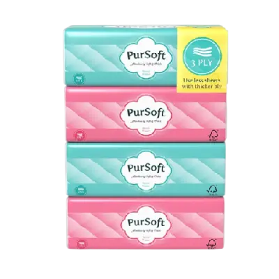 Pursoft Facial Tissue Soft Pack