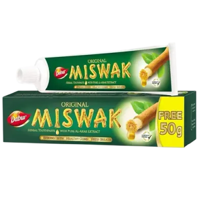 Dabur Miswak Herbal Toothpaste - Original Pure Al-Arak Extract 170g