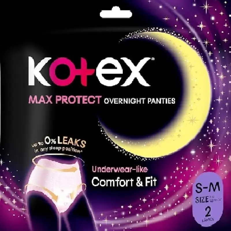 Kotex Overnight Feminine Care Pants S-M