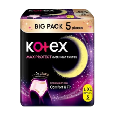 Kotex Herbal Overnight Panties L-XL 5 Pcs