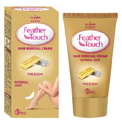VI-JOHN Feather Touch Hair Removal Cream Gold and Silver (40g)