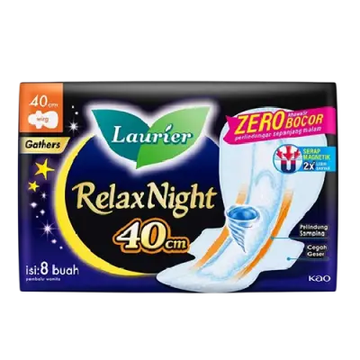 Laurier Relax Night with Gathers 40 cm 8 pcs