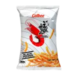 Calbee Prawn Crackers black pepper